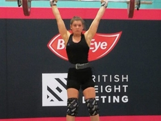 Emily representing GBR Weightlifting Team in Israel